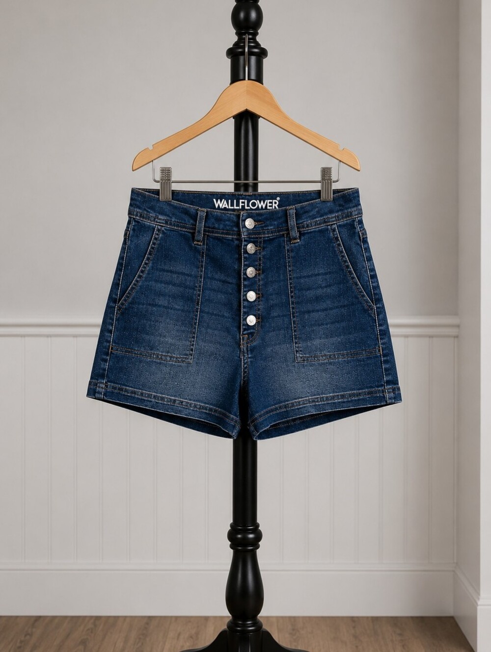 Wallflower The Flirty Curvy High Rise Jean Shorts